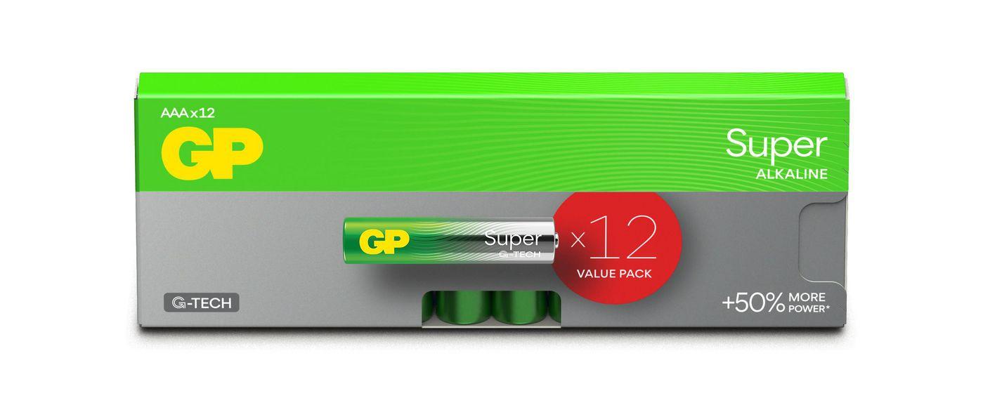 Batterie GP Super Alkaline GP24A - Batteria a una via - AAA - Alkali - 1,5 V - 12 pezzi (e) - CD (cadmio) - Hg (mercurio) ()