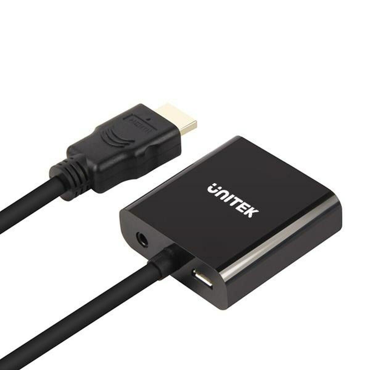 Adattatore HDMI con VGA con Audio Unitek Y-6333 Nero
