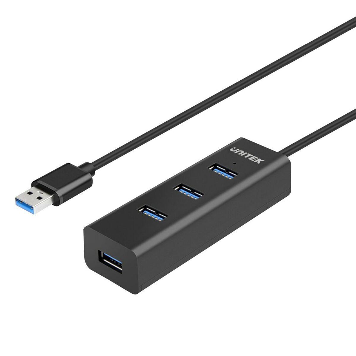 Hub USB 4 Porte Unitek Y-3089 Nero
