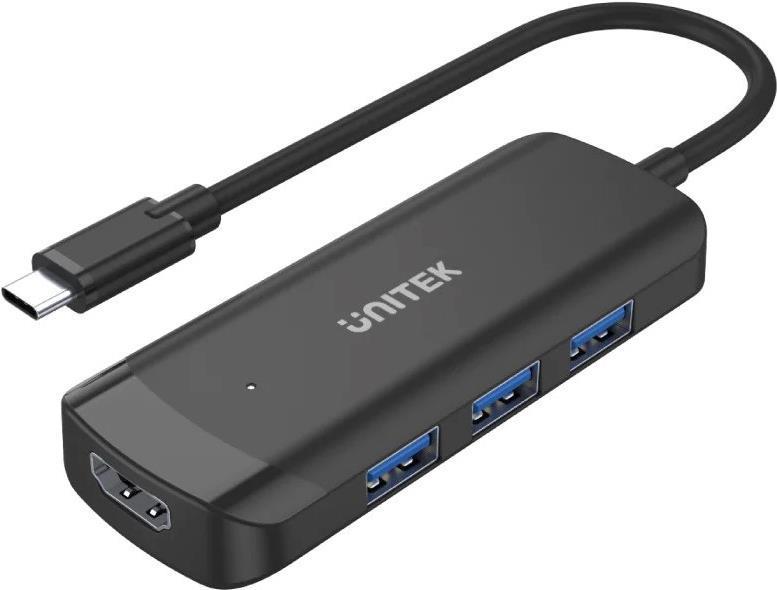 Unitek Hub Active USB-C 3X USB-A 31, HDMI 4K30Hz