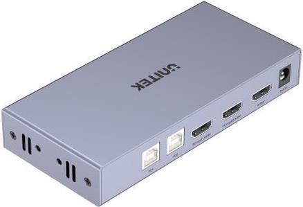 COMMUTATORE KVM 2IN, 1OUT, 4K HDMI 2.0 + USB