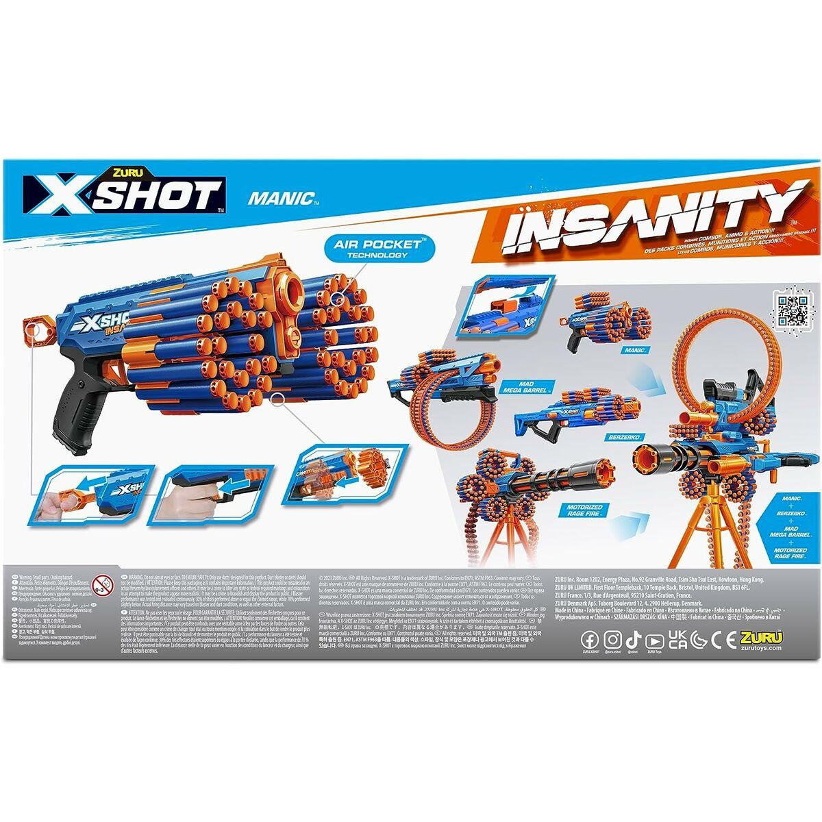 Pistola a Freccette X-Shot Insanity- Manic 30 x 15 x 4 cm