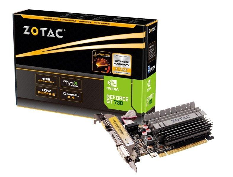 Ã¢â‚¬Â¢ Typ: Grafikkarte - passiv Ã¢â‚¬Â¢ NVIDIA GeForce GT 730 4 GB Ã¢â‚¬Â¢ 902 MHz Chiptakt Ã¢â‚