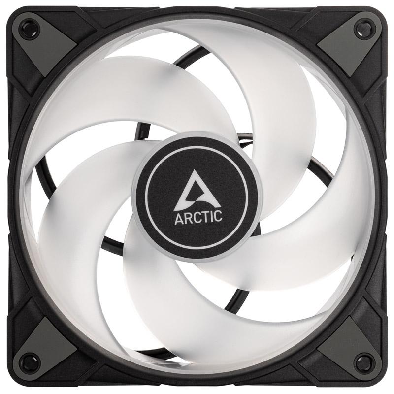 ARCTIC P12 PWM PST A-RGB 0dB Case per computer Ventilatore 12 cm Nero Bianco 1 pz