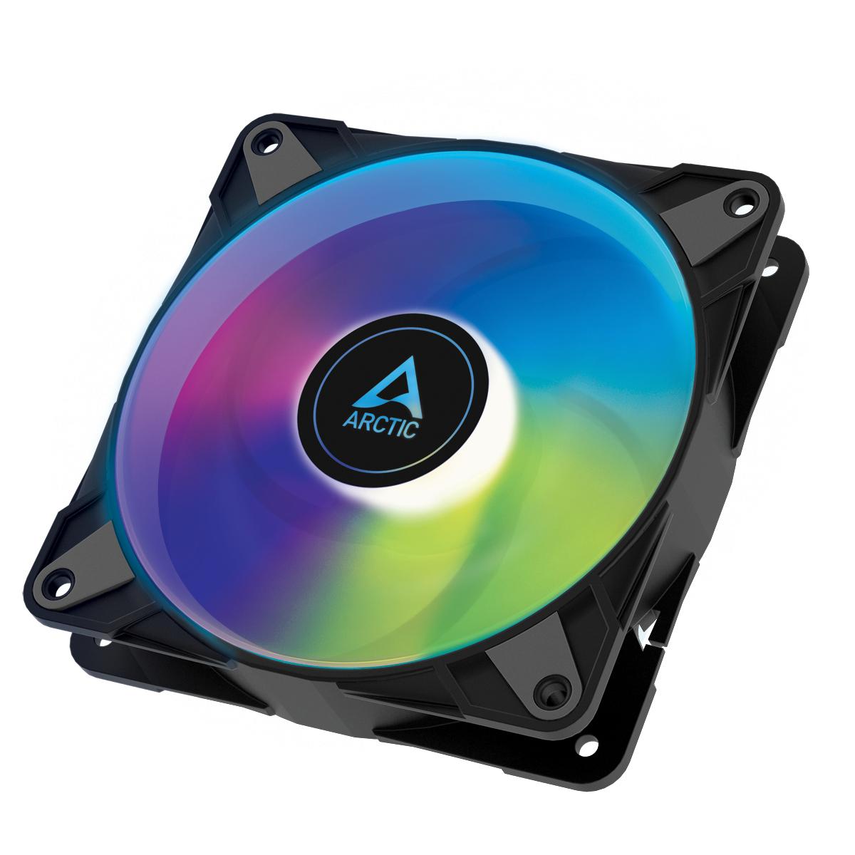 ARCTIC P12 PWM PST A-RGB 0dB Case per computer Ventilatore 12 cm Nero Bianco 1 pz