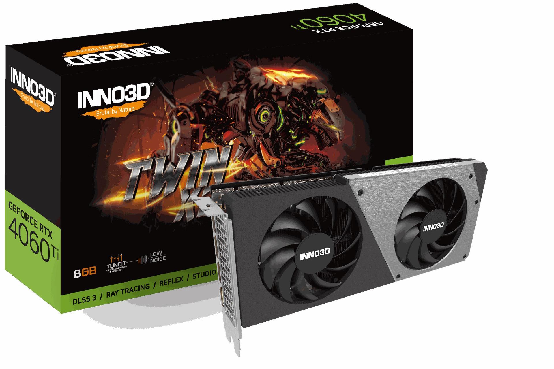 INNO3D VGA GEFORCE RTX 4060 TI, RTX 4060 TI TWIN X2, 8GB GDDR6, 3DP/HDMI