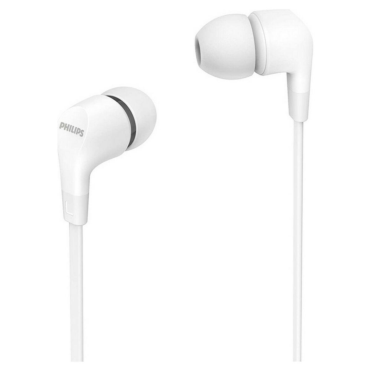 Philips TAA1105WT/00 Cuffie con Filo per Fitness e Sport, Microfono, IPX2 Resistenti al Sudore, Supporti per l'orecchio Flessib