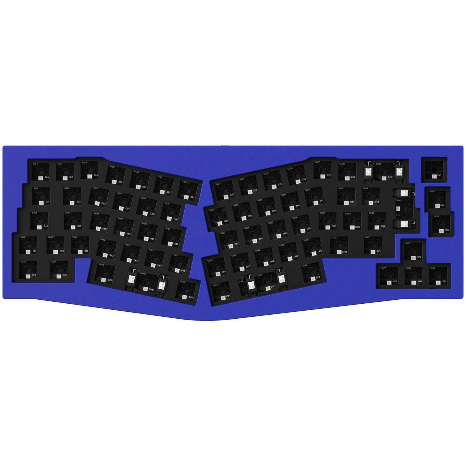 Q8 Barebone ISO blu Alice layout telaio in alluminio sostituibile a caldo RGB