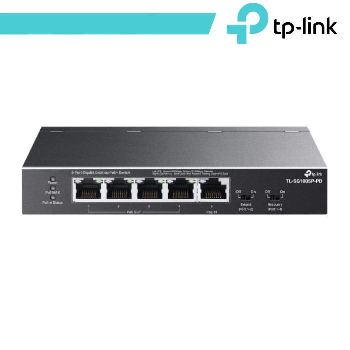 TP-Link 5-Porte Gigabit Desktop PoE Switch con 1-Port PoE In e 4-Port PoEOut
