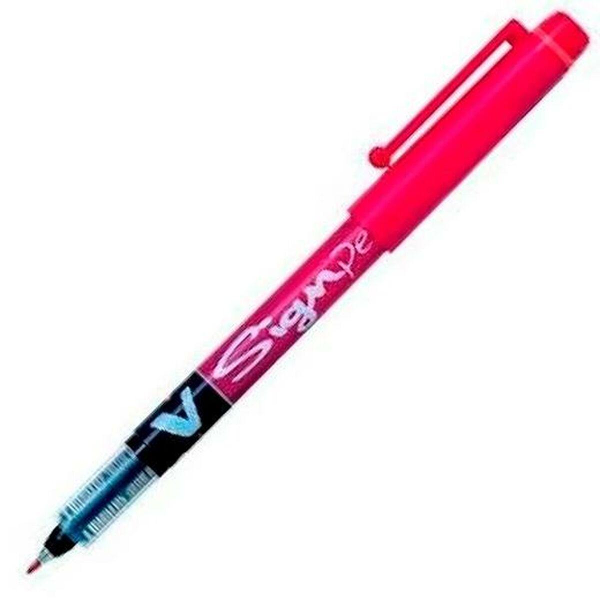 Pilot V Sign Liquid Ink Pen 2mm Tip 0.6mm Line Red Pack 12 - 301101202