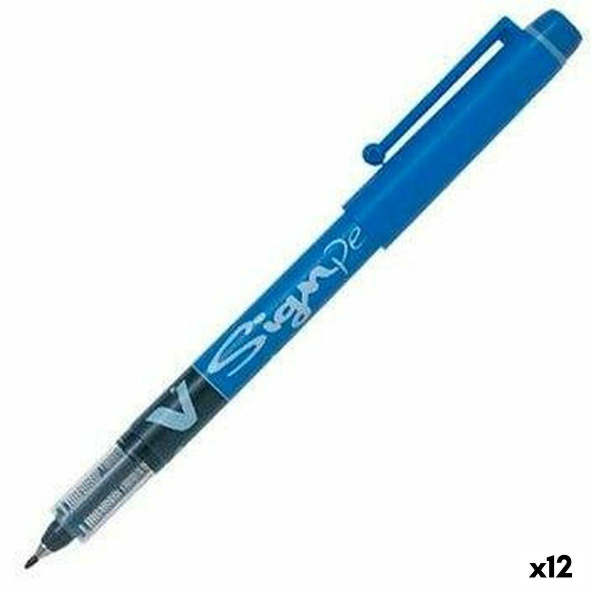 Pilot V Sign Liquid Ink Pen 2mm Tip 0.6mm Line Blue Pack 12 - 301101203