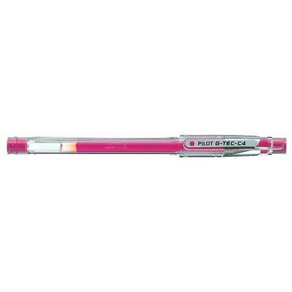 Penna gel Pilota g -tec c4 - extra fine - ricaricabile - punta sfera 0,4 mm - 0,2 mm scatta - rosa