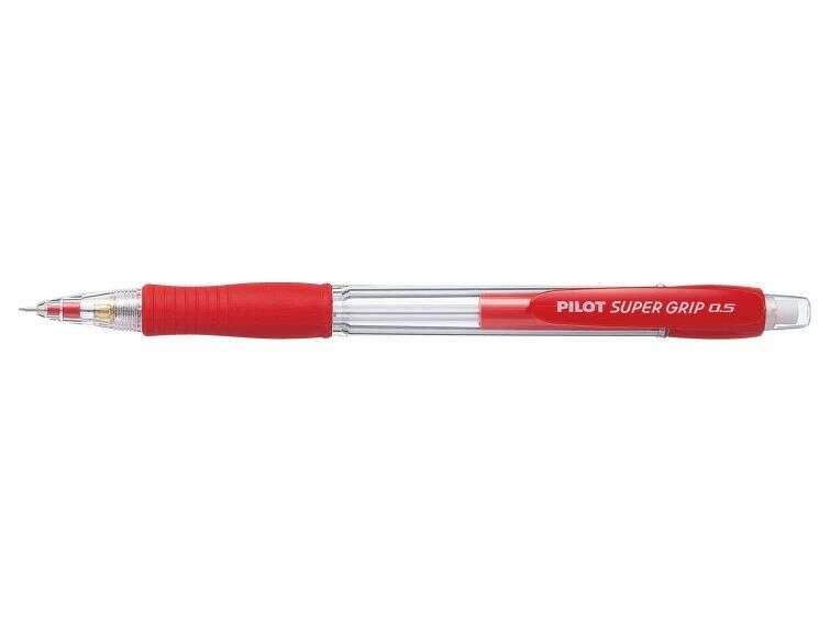 Portamine Pilot SuperGrip H185 - Corsa 0.5 mm - HB Mine - Corpo Rosso