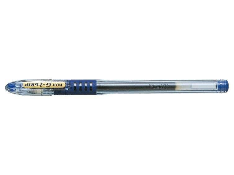 Pilot G-107 Grip Gel Rollerball Pen 0.7mm Tip 0.35mm Line Blue Pack 12 - 4902505158858