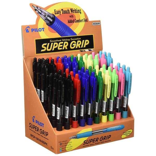 Penne a sfera Pilot supergrip retrattile - punta tonda
