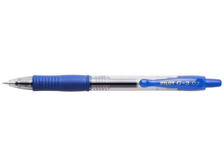 Penna gel roller retrattile Pilot G2 - Ricaricabile - Punta sferica rotonda da 07 mm - Corsa 032 mm - Impugnatura ergonomica -