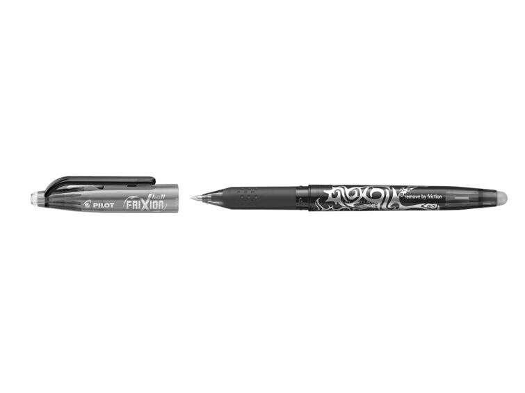 Penna gel cancellabile Pilot Frixion Ball - Punta sferica da 07 mm - Corsa 04 mm - Impugnatura ergonomica - Colore nero