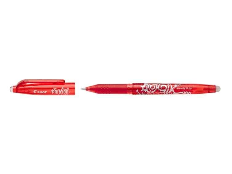 Penna gel cancellabile Pilot Frixion Ball - Punta sfera 07 mm - Corsa 04 mm - Impugnatura ergonomica - Colore rosso
