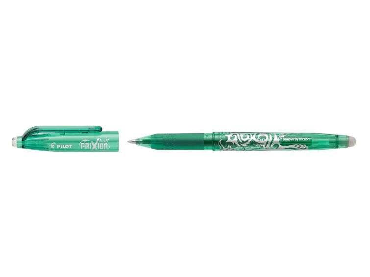 Penna gel cancellabile Pilot Frixion Ball - Punta sfera 07 mm - Corsa 04 mm - Impugnatura ergonomica - Colore verde