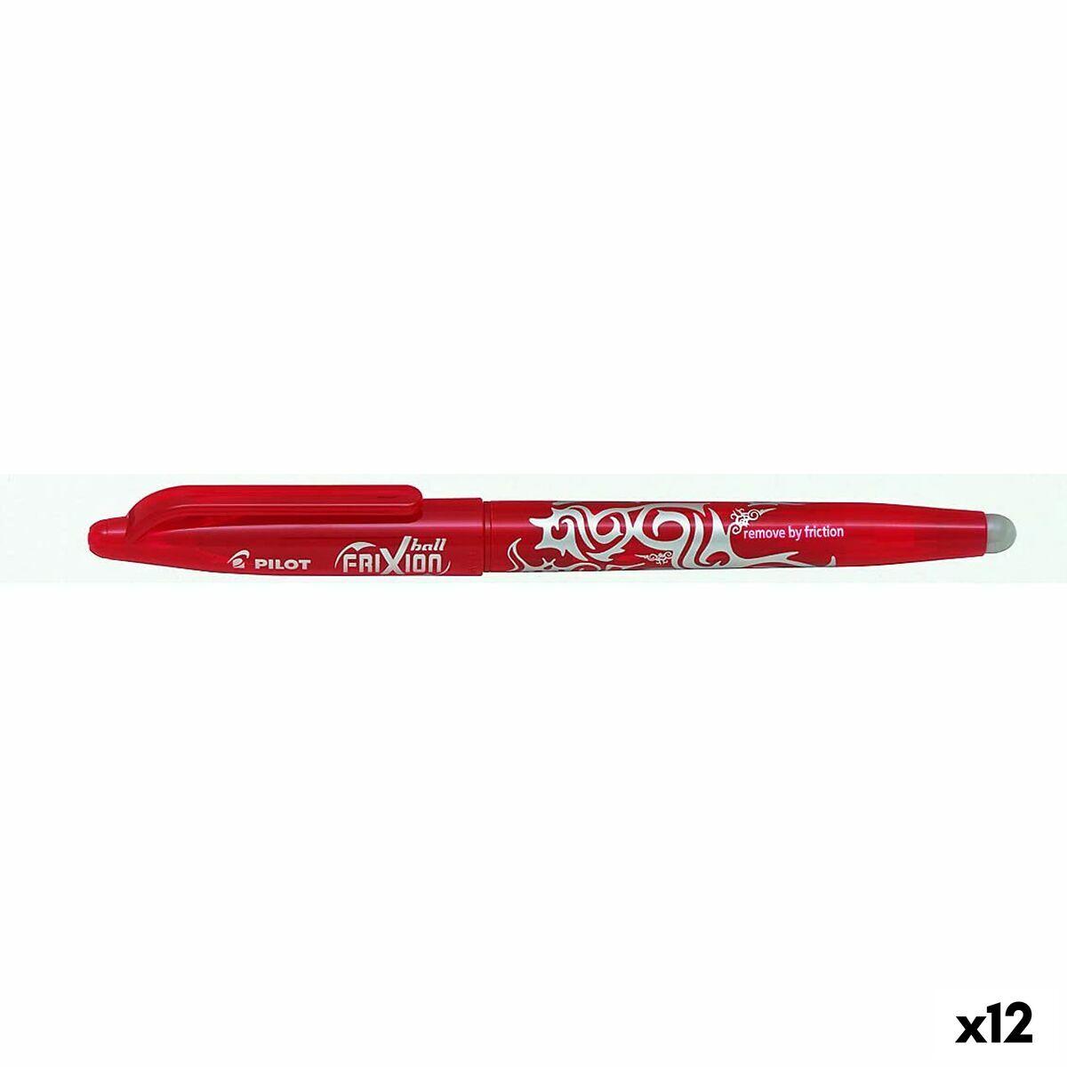 Pilot 224101202 penna roller Rosso 12 pezzoi (Pilot FriXion Ball Erasable Gel Rollerball Pen 0.7mm Tip 0.35mm Line Red Pack 12