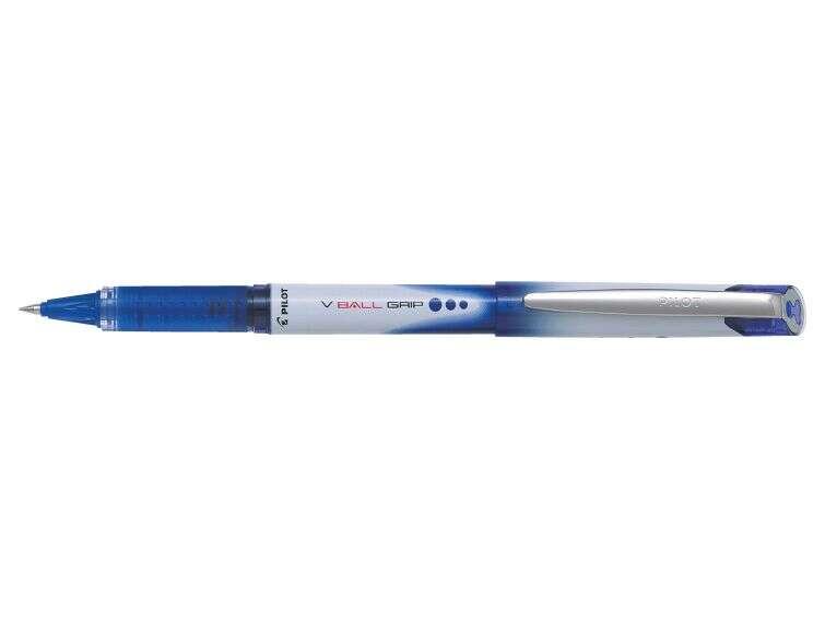 Penna Pilot con incisione liquida V Ball Grip 07 - Punta conica con sfera 07 mm - Corsa 05 mm - Impugnatura in gomma - Colore B