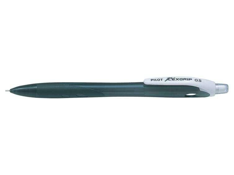 Portamine pilota Rexgrip Begreen - Scatta da 0.5 mm - Mine HB - Plastica riciclata 71.9% - Corpo Nero