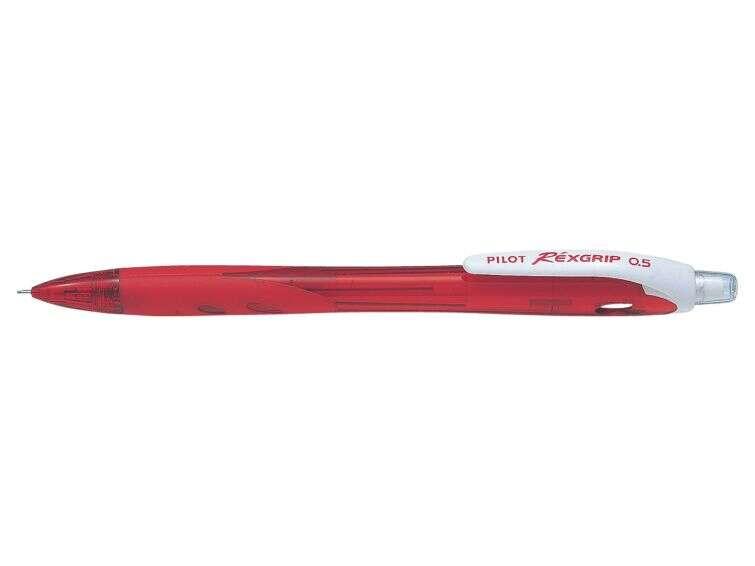 Rexgrip Beg coreen pilot portamine - Scatta da 0.5 mm - Mine HB - Plastica reciclata 71.9% - corpo rosso