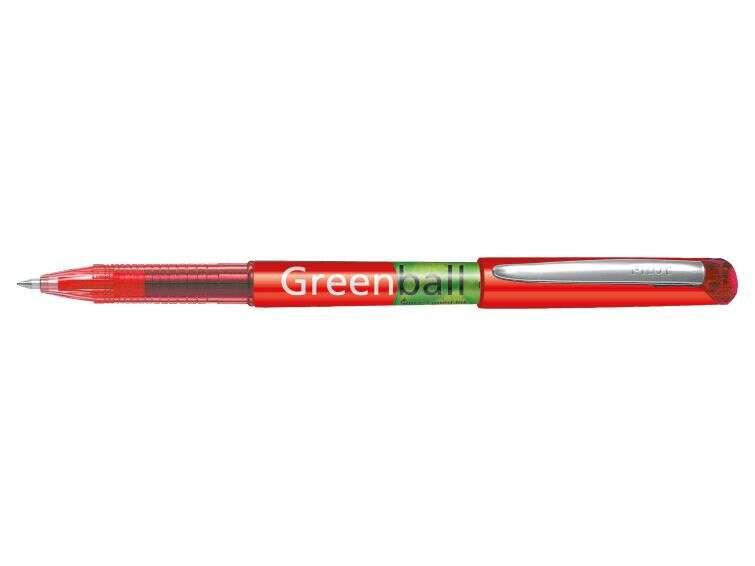 Penna pilota Greenball con punta liquida - ricca di colore - Prodotto con plastica riciclata - Punta Media 07 mm - corsa 035 mm