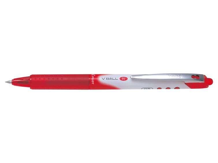 Penna a sfera Pilota a inchiostro liquido V palla RT 07 - retrattile - punta con sfera conica 05 mm - corsa 025 mm - gomma chal