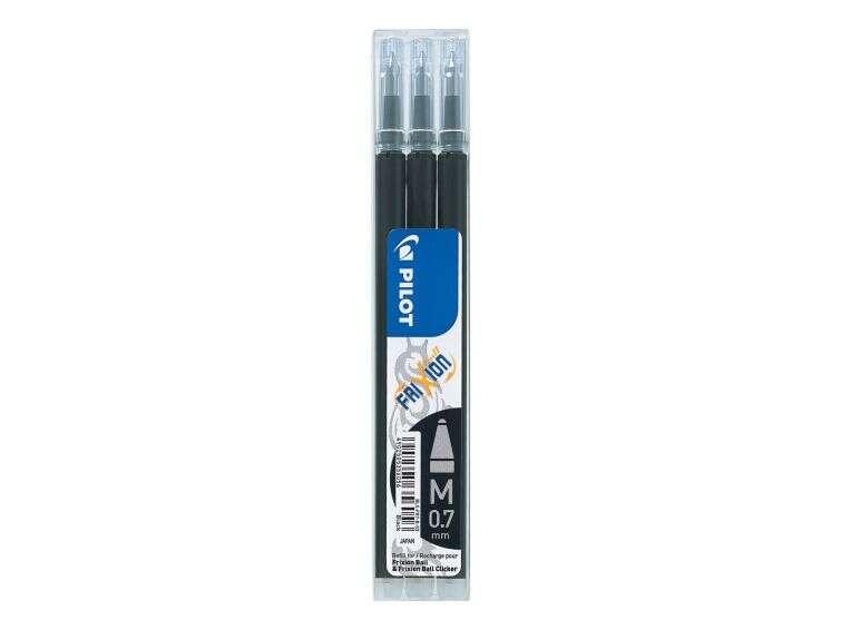 Confezione pilota da 3 ricariche per Frixion Ball/Frixion Clicker - Inchiostro gel cancellabile - Punta a sfera da 07 mm - Cors