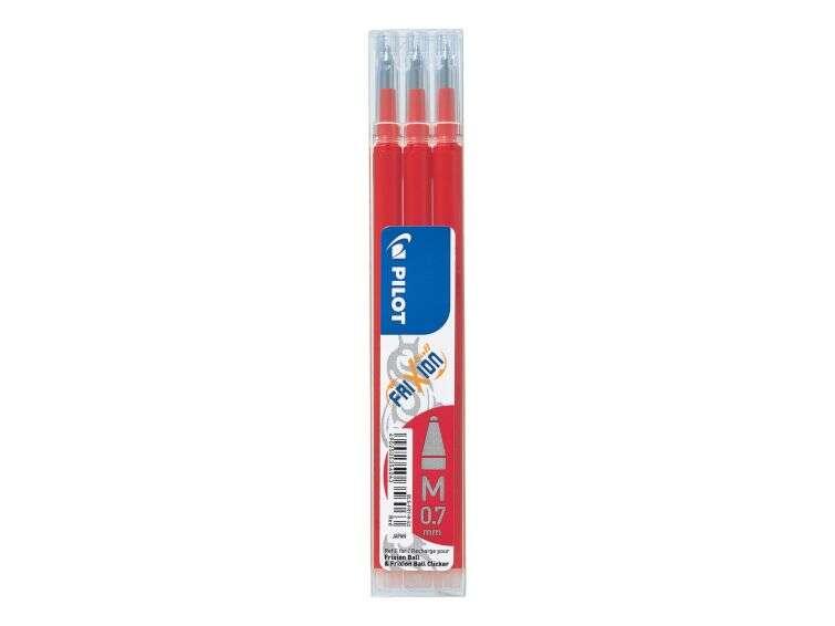 Confezione pilota da 3 ricariche per Frixion Ball / Frixion Clicker - Inchiostro gel cancellabile - Punta a sfera da 07 mm - Co