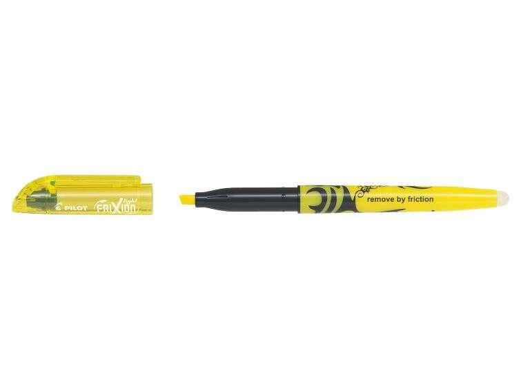 Evidenziatore cancellabile Pilot Frixion Light - Punta in fibra di bisturi - Tratto da 1 mm/3.5 mm - Colore giallo