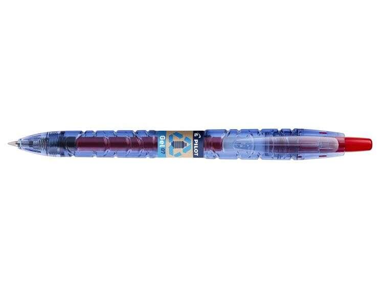Pilot Begreen B2P Retractable Gel Rollerball Pen Recycled 0.7mm Tip 0.39mm Line Red Pack 10 - 4902505377457