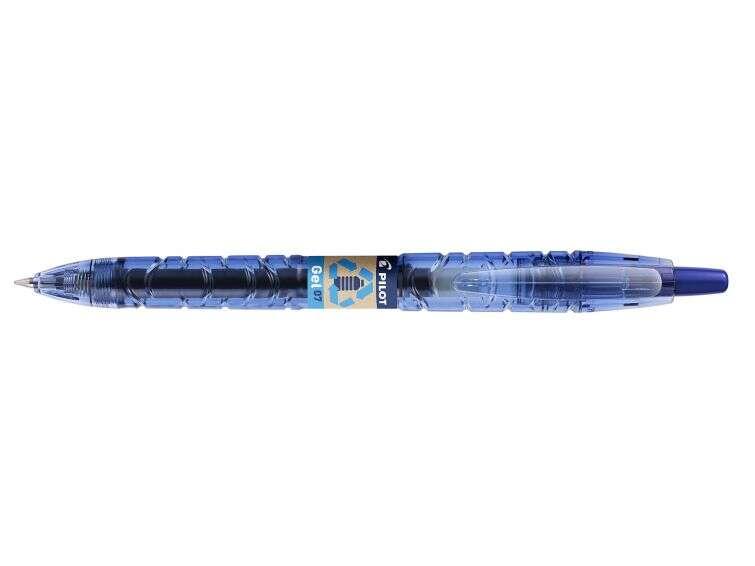 Pena a sfera retrattile Pilot B2P Gel BeGreen - Inchiostro gel - Punta 0.7 mm - Corsa 0.32 mm - 89.8% plastica riciclata - Rica