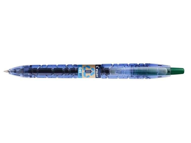 Pilot Begreen B2P Retractable Gel Rollerball Pen Recycled 0.7mm Tip 0.39mm Line Green Pack 10 - 4902505377471