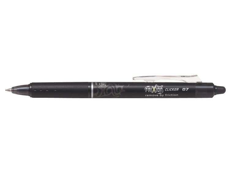 Penna gel cancellabile retrattile Clicker Pilot Frixion - Punta sferica tonda da 07 mm - Corsa 04 mm - Impugnatura ergonomica -