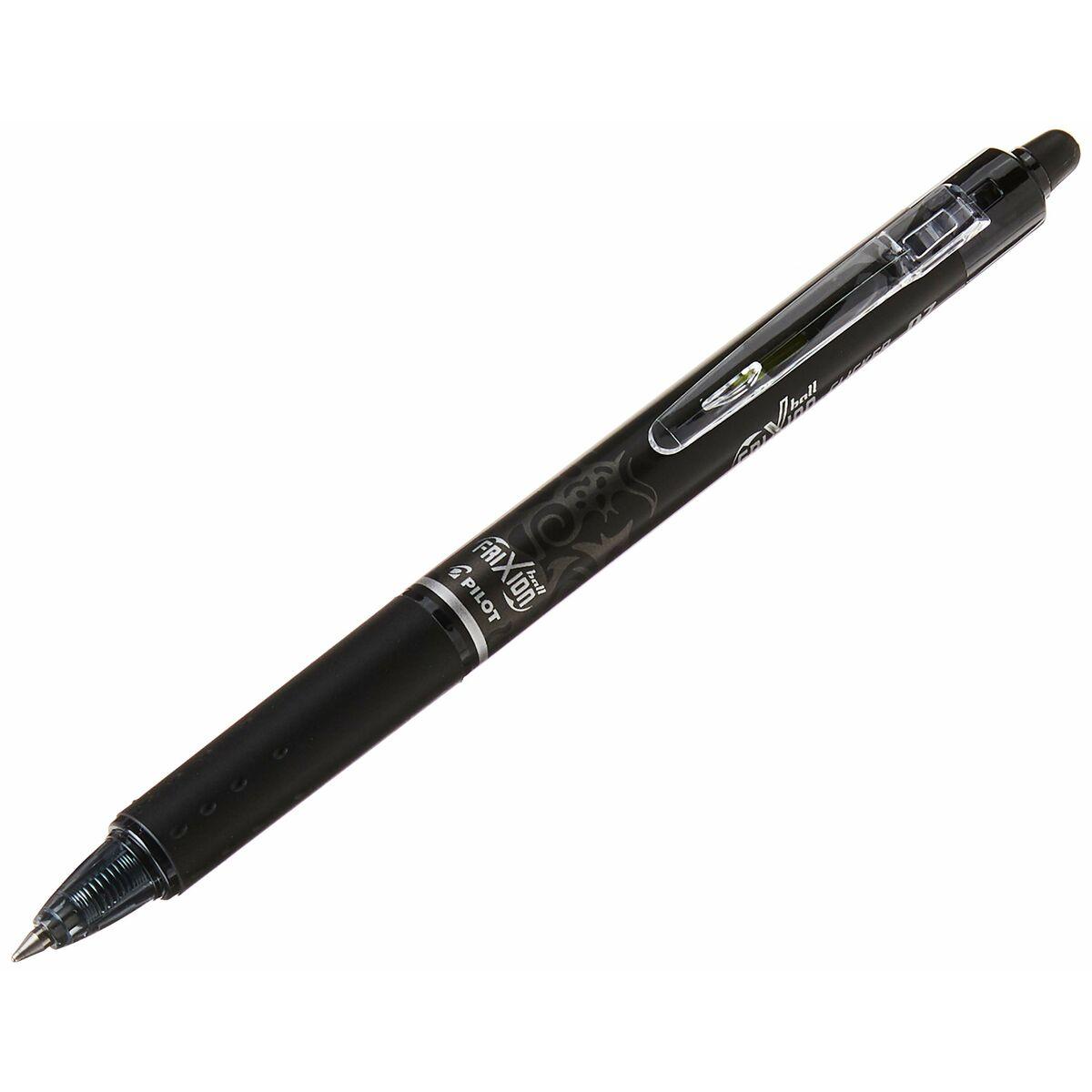 Pilot Frixion Clicker Nero Clip-on retractable ballpoint pen 12 pezzoi (Pilot FriXion Clicker Erasable Retractable Gel Rollerba