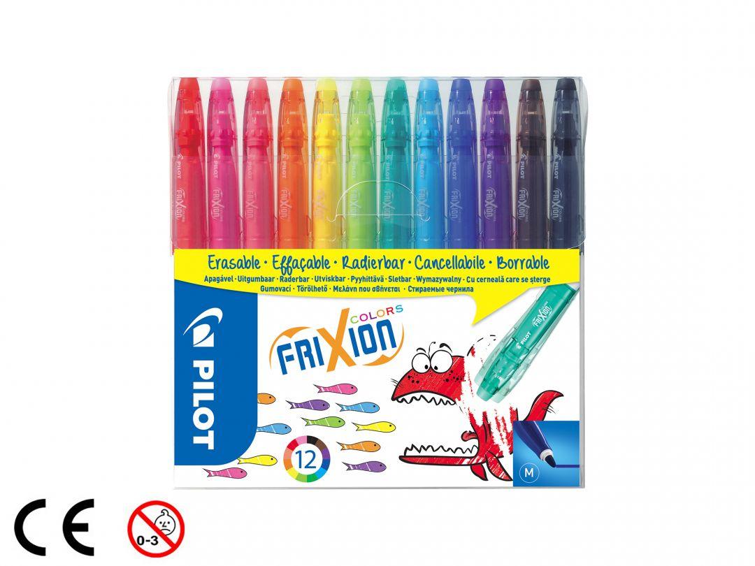 Pacchetto pilota di 12 lavori di colore Frixion - Equamente - Punto medio 25 mm - Strano 063 mm - Colori di alimentazione