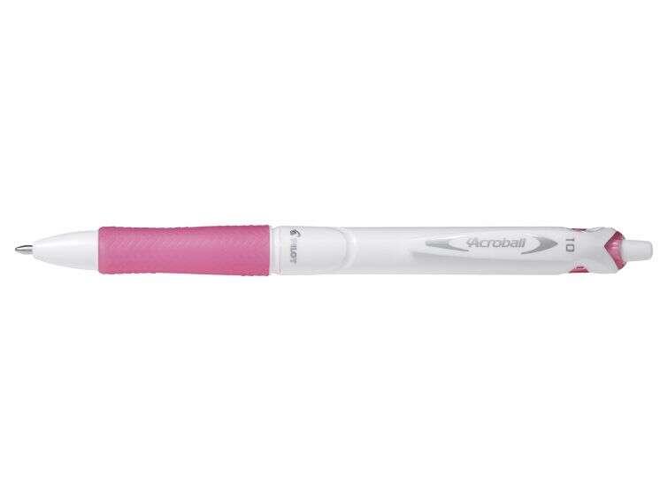Penna Pilota di palla retrattile acrobe purewhite - ricaricabile - prodotto con plastica riciclata - punta tonda 1mm - corsa 02