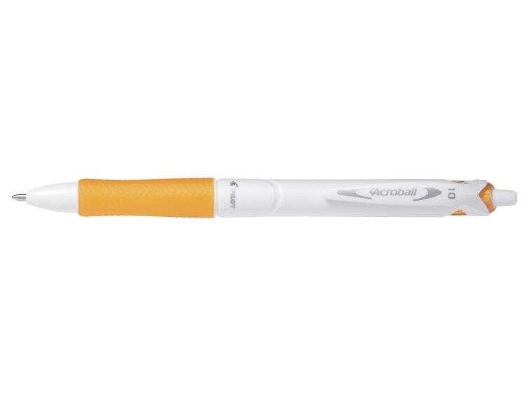 Penna Pilota di palla retrattile acrobe purewhite - ricaricabile - prodotto con plastica riciclata - punta tonda 1mm - corsa 02