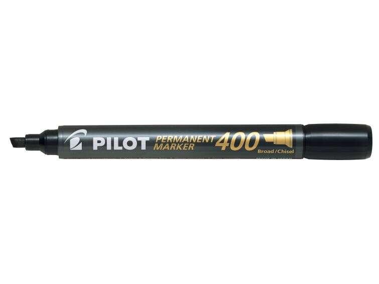 Pennarello indelebile Pilota 400 - Punta in balle 45 mm - 4 mm colore nero