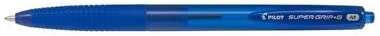 Penna a sfera retrattile Pilot SuperGrip G - Punta tonda da 10 mm - Corsa da 04 mm - Incisione ad olio - Impugnatura ergonomica