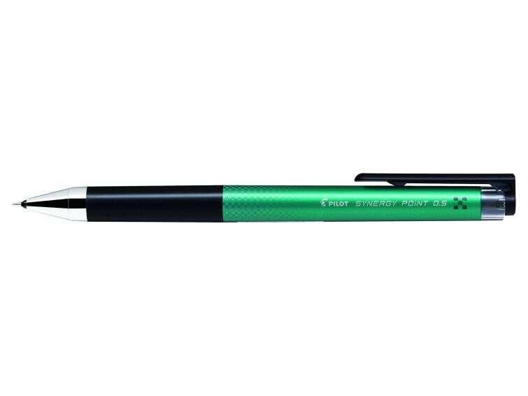 Penna pilota Synergy point in gel retrattile - ricaricabile - punta fine 05 mm - tratto 025 mm - colore verde