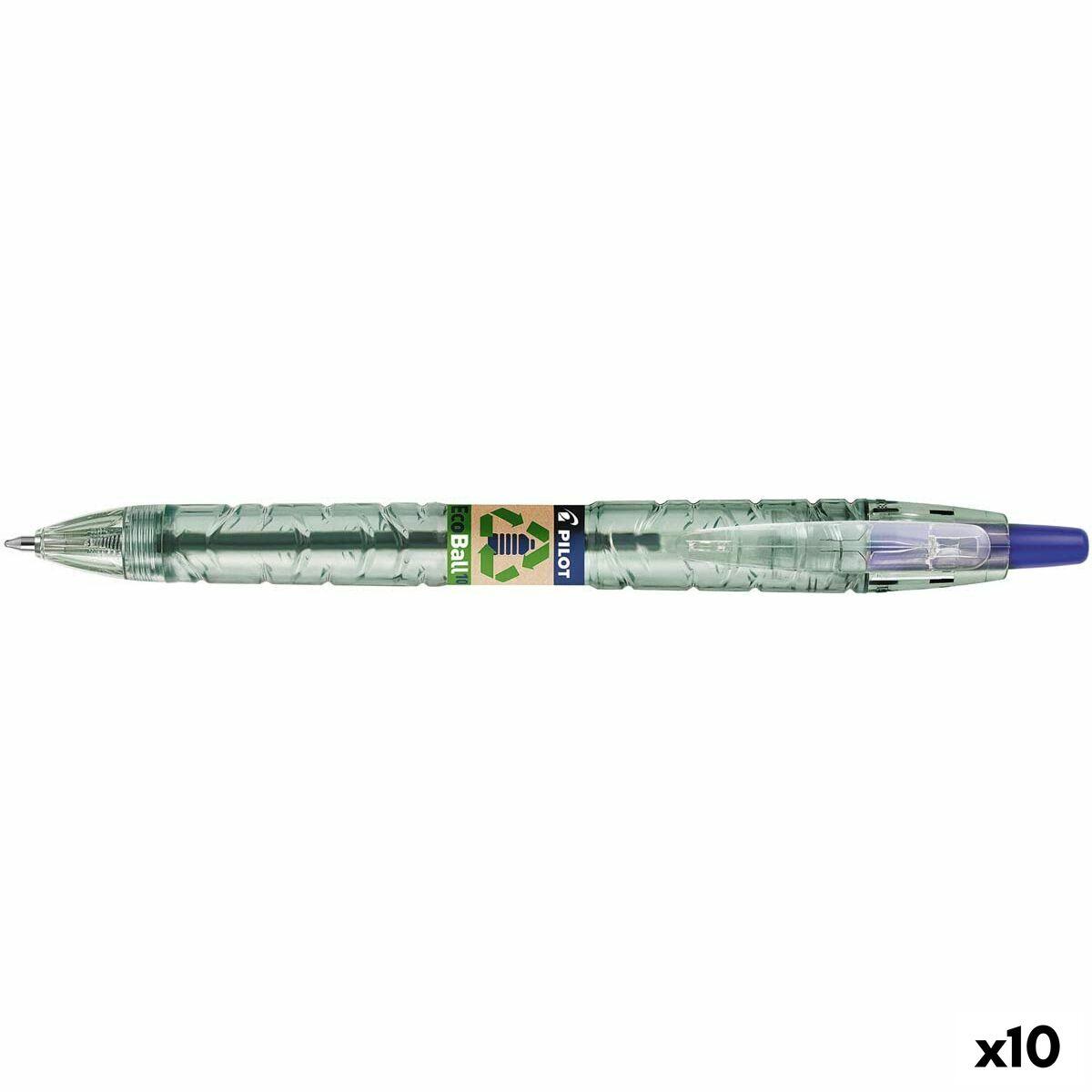 Penna Pilot Ecoball Plastica riciclata Azzurro 1 mm (10 Unità )