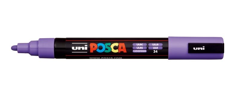 Uni Posca Marcatore per Dipingere a Base di Acqua - PC-5M Lilla 1,8-2,5 mm
