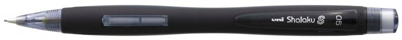 Uni -ball Shalaku S M5-228 Portaminas - Larghezza strana 0,5 mm - 2 mine Hb incluse - Elring Goma integrato - colore nero