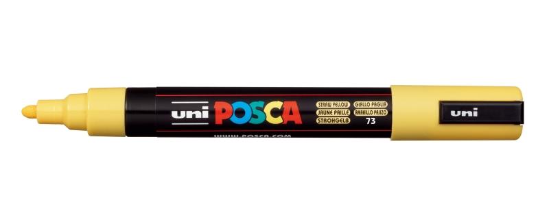 Uni Posca - Marcatore a base d'acqua per pittura punta a sfera giallo paglierino 18-25 mm