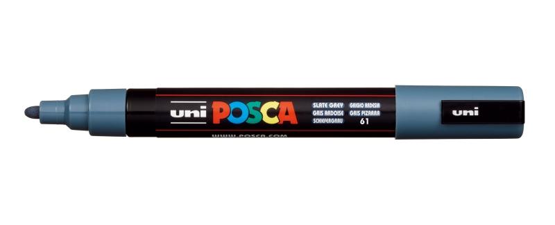 Uni Posca Marcatore per pittura a base d'acqua - Grigio Ardesia PC-5M