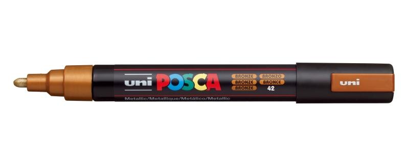 Uni Posca Marcatore per Pittura a Base d'Acqua - PC-5M Bronzo Metallizzato 18-25 mm