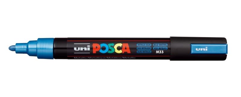 Uni Posca Marcatore di vernice a base d'acqua - PC-5M Blu metallizzato 18-25 mm